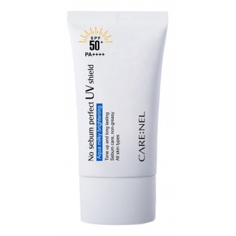 Care:Nel No Sebum Perfect UV Shield SPF50+ PA++++ - Крем для лица солнцезащитный матирующий
