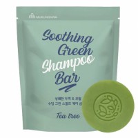 Soothing Green Shampoo Bar - Твердый шампунь для волос с ароматом чайного дерева