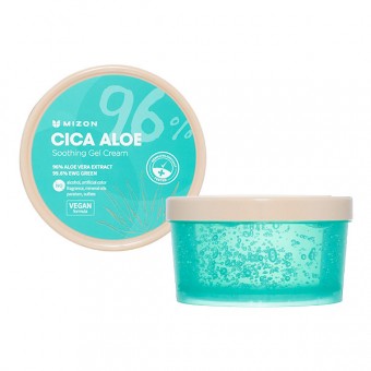 Mizon Cica Aloe Soothing Gel Cream - Успокаивающий гель-крем с экстрактами алоэ и центеллы