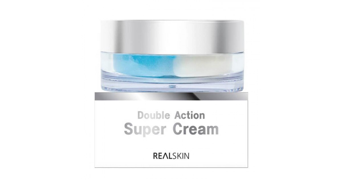 Double крем. REALSKIN Double Action super Cream. Корейский двойной крем REALSKIN. Крем для лица двойной Double Action super Cream, 100 гр. REALSKIN крем для лица двойной.