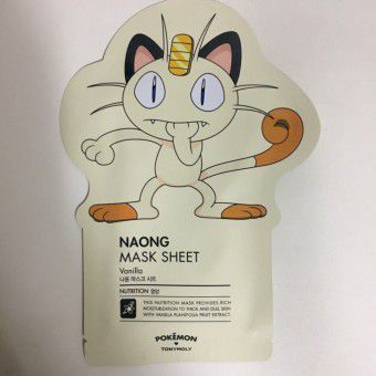 TonyMoly Naong  Mask Sheet ( Pokemon Edition) - Тканевая маска с ванилью