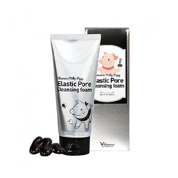 Milky Piggy Elastic Pore Cleansing Foam - Чёрная пенка для очищения пор на лице на основе древесного угля