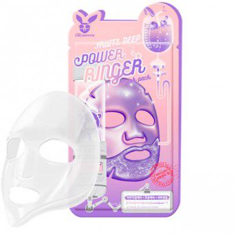 Elizavecca Fruits Deep Power Ringer Mask Pack - Тонизирующая тканевая маска для лица с фруктовыми экстрактами
