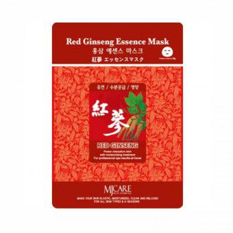 Mijin Red Ginseng Essence Mask - Маска тканевая с  красным женьшенем