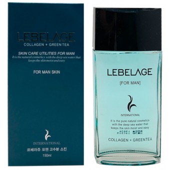 Lebelage Collagen + Green Tea Skin Care Utilites For Men Skin - Тонер для мужчин с коллагеном и зеленым чаем