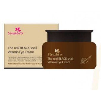 Sinabro The real black snail vitamin eye cream - Крем витаминный  для кожи вокруг глаз с экстрактом настоящей ЧЕРНОЙ улитки