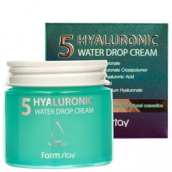 Farm Stay Hyaluronic 5 Water Drop Cream - Крем с 5 видами гиалуроновой кислоты