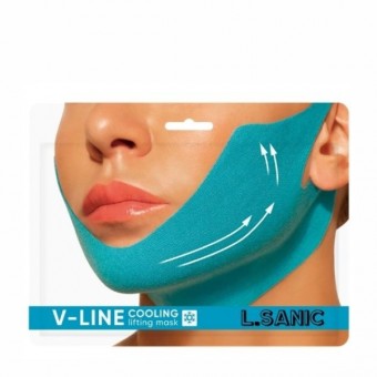 L'Sanic V-Line Cooling Lifting Face Mask - Маска-бандаж для коррекции овала лица