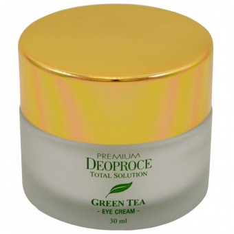 Deoproce Premium Green Tea Total Solution Eye Cream - Увлажняющий крем для кожи вокруг глаз с экстрактом зелёного чая