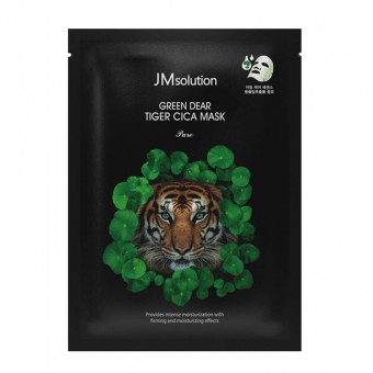 JM Solution Green Dear Tiger Cica Mask - Регенерирующая маска для лица с центеллой