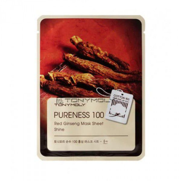Pureness 100 Red Ginseng Mask Sheet - Маска с экстрактом красного женьшеня