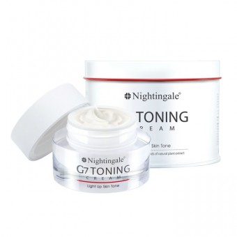 Nightingale G7 Toning Cream - Крем для лица осветляющий с Глутатионом и растительными экстрактами
