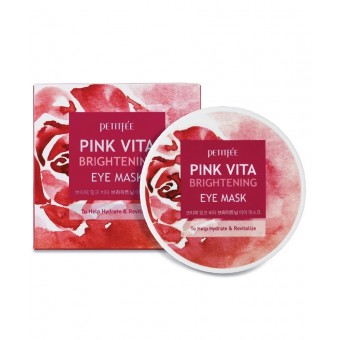 Petitfee Pink Vita Brightening Eye Mask - Осветляющие патчи для глаз