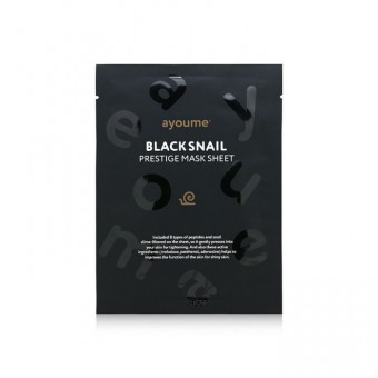 Ayoume Black Snail Prestige Mask Sheet - Маска тканевая с муцином черной улитки