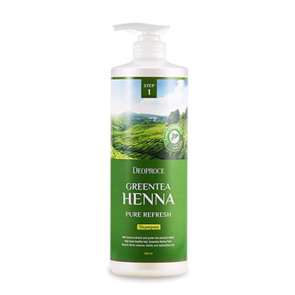 Green Tea Henna Pure Refresh Hair Pack - Маска для волос с з
