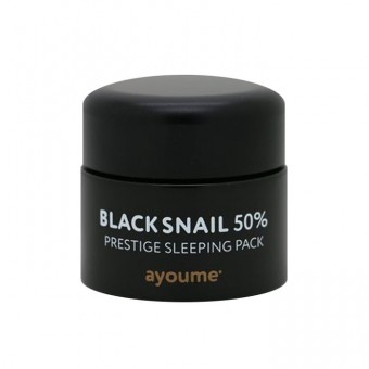 Ayoume Black Snail Prestige Sleeping Pack - Маска ночная для лица с муцином черной улитки