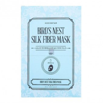 Kocostar  Bird's Nest Silk Fiber Mask - Дерматропная маска для лица с экстрактом секреции ласточкиного гнезда