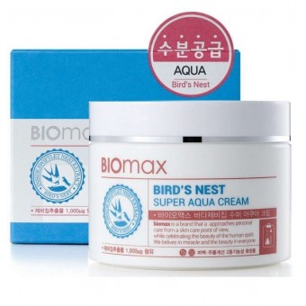 Biomax Bird's Nest Super Aqua Cream - Интенсивно увлажняющий крем с экстрактом ласточкиного гнезда