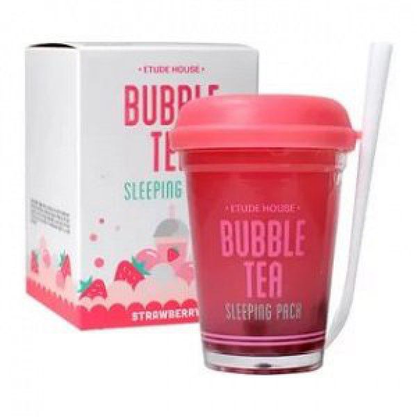 Bubble Tea Sleeping Pack Strawberry - Ночная маска для лица с экстрактом клубники