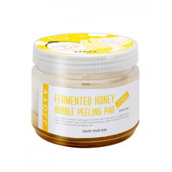 JJOYY Fermented Honey Bubble Peeling Pad Jumbo - Интенсивно обновляющие, регенерирующие и выравнивающие тон кожи пилинг-диски для лица и тела с ферментированным экстрактом Меда, Витамином С и Фруктовыми кислотами