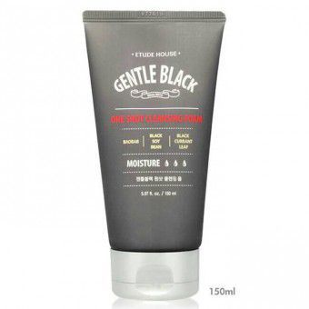 Etude House Gentle Black One Shot Cleansing Foam - Пенка для умывания для мужской кожи