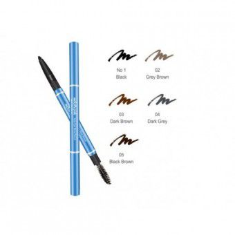 Mik@Vonk Auto Eyebrow Pencil NO.2 Grey Brown - Автоматический карандаш для бровей с щёточкой