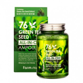 Farm Stay Green Tea Seed All-In-One Ampoule - Сыворотка многофункциональная с зеленым чаем
