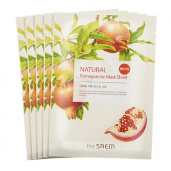 The Saem Natural Pomegranate Mask Sheet - Маска противовоспалительная