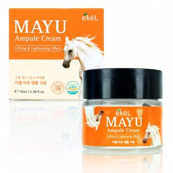 Ekel Mayu Ampule Cream - Крем ампульный для лица с лошадинным жиром