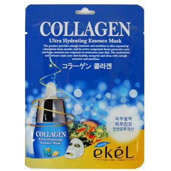 Ekel Collagen Ultra Hydrating Essence Mask - Тканевая маска для лица с коллагеном