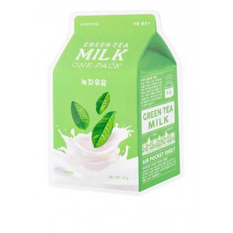 A'pieu Green Tea Milk One-Pack - Успокаивающая тканевая маска с молочными протеинами и экстрактом зелёного чая