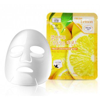 3W Clinic Fresh Lemon Mask Sheet - Тканевая Маска с экстрактом лимона