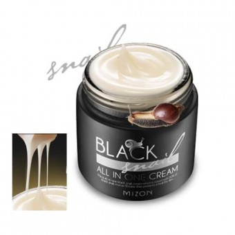 Mizon Black Snail All One Cream - Улиточный многофункциональный крем