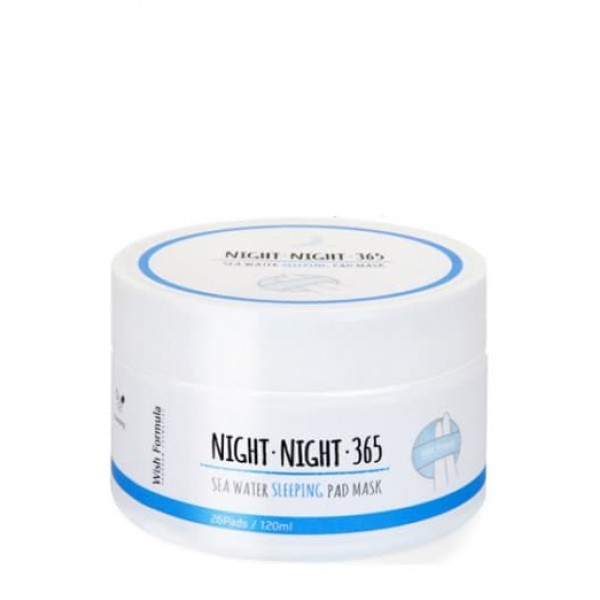 Очищение Night Night 365 Sea Water Sleeping Pad Mask - Высококонцентрированные диски для лица с увлажняющим, питательным и регенерирующим действием