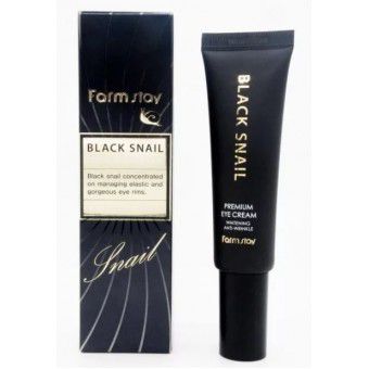 Farm Stay Black Snail Premium Eye Cream - Премиальный крем для глаз с муцином черной улитки