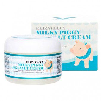 Elizavecca Milky Piggy Sea Salt Cream - Антивозрастной молочный крем для лица с морской солью и коллагеном