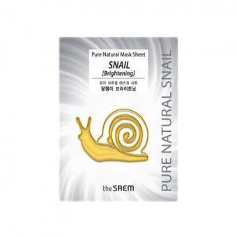 The Saem Pure Natural Mask Sheet (Snail Brightening) - Улиточная маска