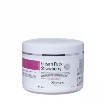 Skindom Cream Pack Strawberry - Крем-маска с экстрактом клубники для лица, шеи и зоны декольте
