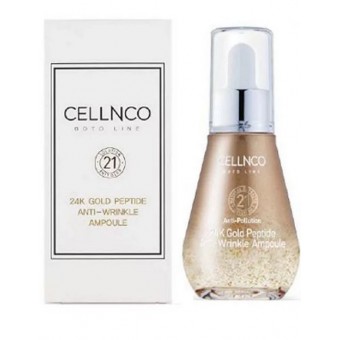 Cellnco Boto Line 24K Gold Peptide Anti-Wrinkle Ampoule - Пептидная cыворотка для лица золотом против морщин