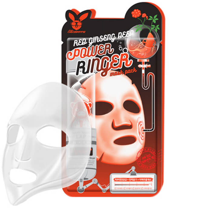 Red Ginseng Deep Power Ringer Mask Pack - Регенерирующая тканевая маска для лица с экстрактом красного женьшеня