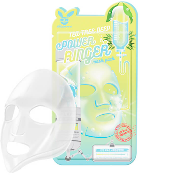 Tea Tree Deep Power Ringer Mask Pack - Успокаивающая тканевая маска для лица с экстрактом чайного дерева