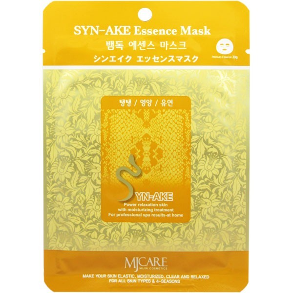 Тканевые / Гидрогелевые маски  MyKoreaShop Syn-Ake Essence Mask - Тканевая маска со змеиным ядом