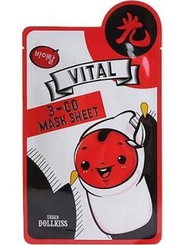Baviphat Urban Dollkiss 3-GO Mask Sheet_vital - Маска тканевая витаминная