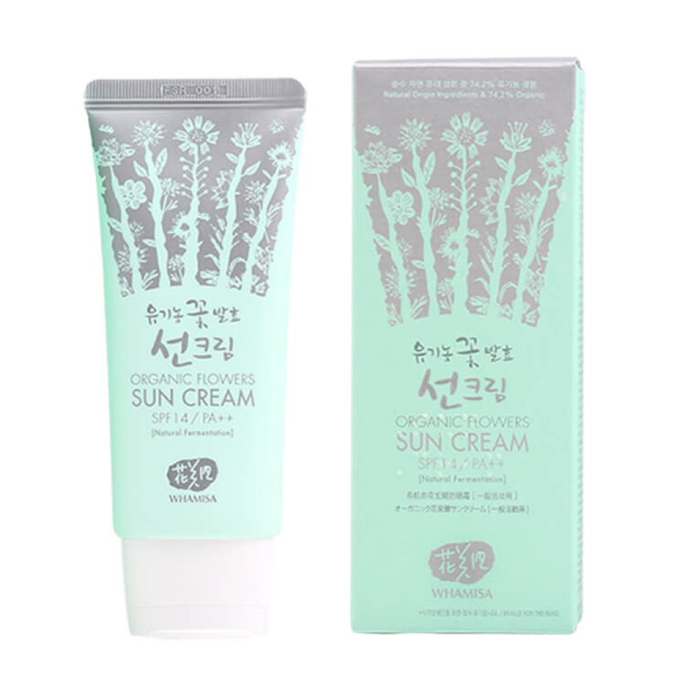 Organic Flowers Sun Cream - SPF 14 / PA++ (Natural Fermentation) - Солнцезащитный крем на основе цветочных ферментов SPF 14 / PA++