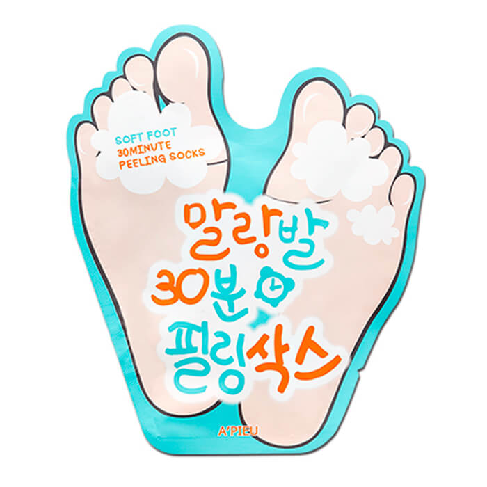 Уход  за ногами  MyKoreaShop Soft Foot 30 Minute Peeling Socks - Отшелушивающие пилинговые носочки с АНА и ВНА кислотами