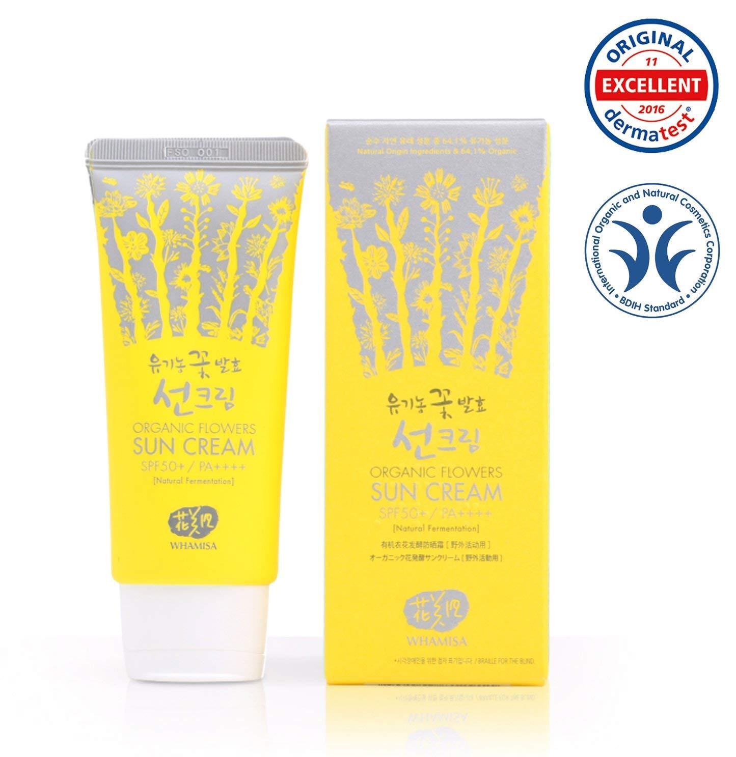 Organic Flowers Sun Cream - SPF 50+ / PA++++ (Natural Fermentation) - Солнцезащитный крем на основе цветочных ферментов SPF 50+ / PA++++